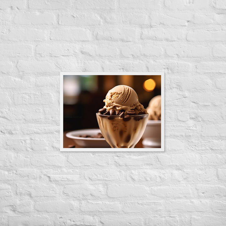 Coffee Ice Cream Framed poster 🤤 from Yumify.AI