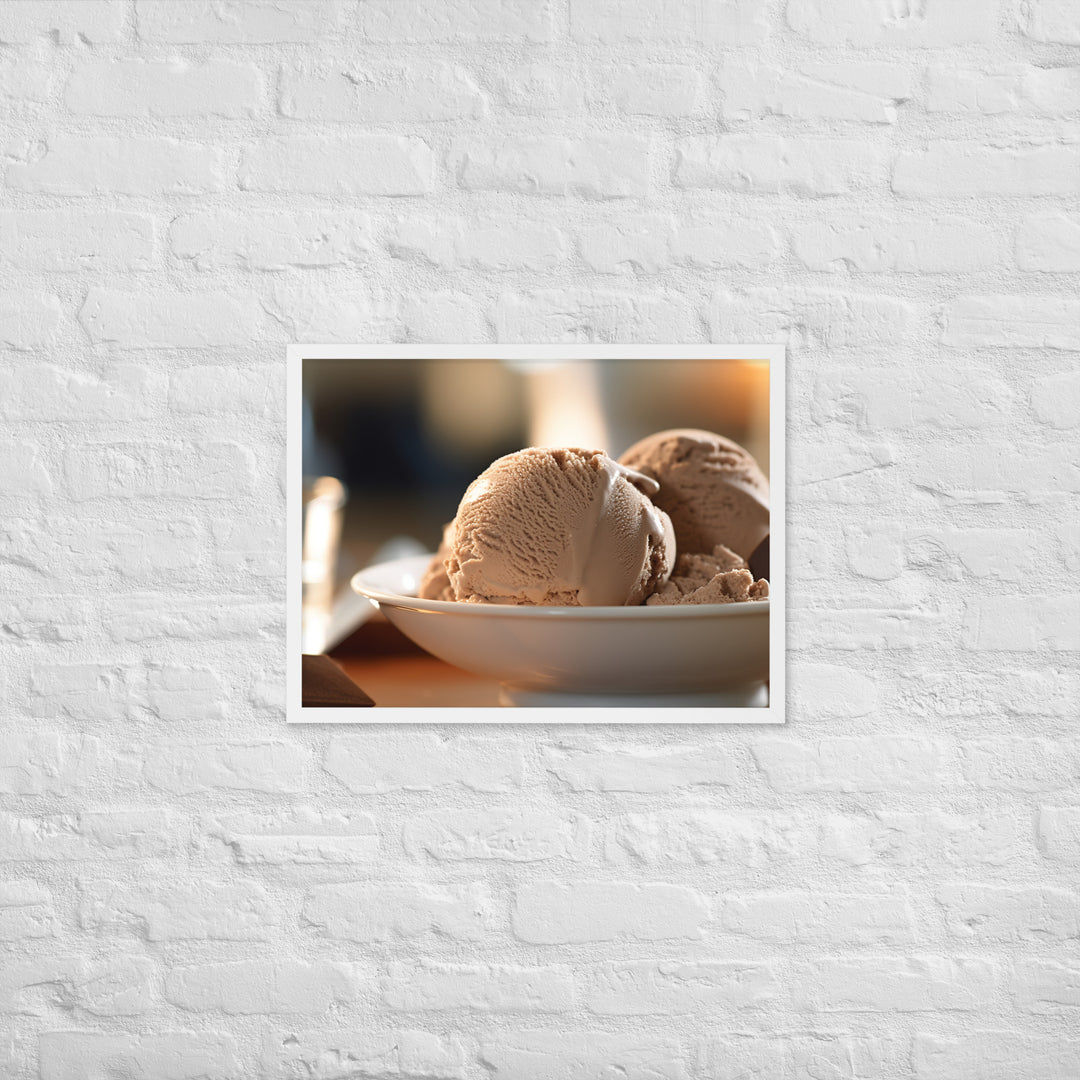 Coffee Ice Cream Framed poster 🤤 from Yumify.AI