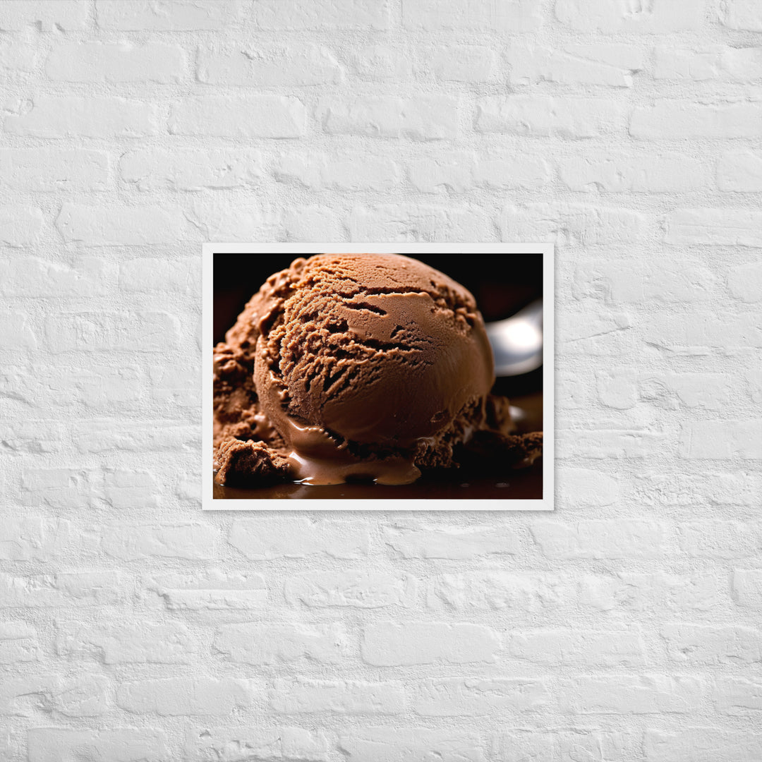 Chocolate Ice Cream Framed poster 🤤 from Yumify.AI