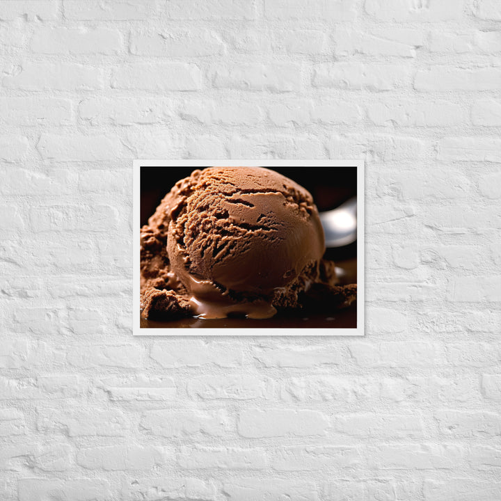 Chocolate Ice Cream Framed poster 🤤 from Yumify.AI