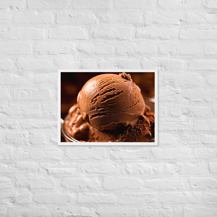 Chocolate Ice Cream Framed poster 🤤 from Yumify.AI