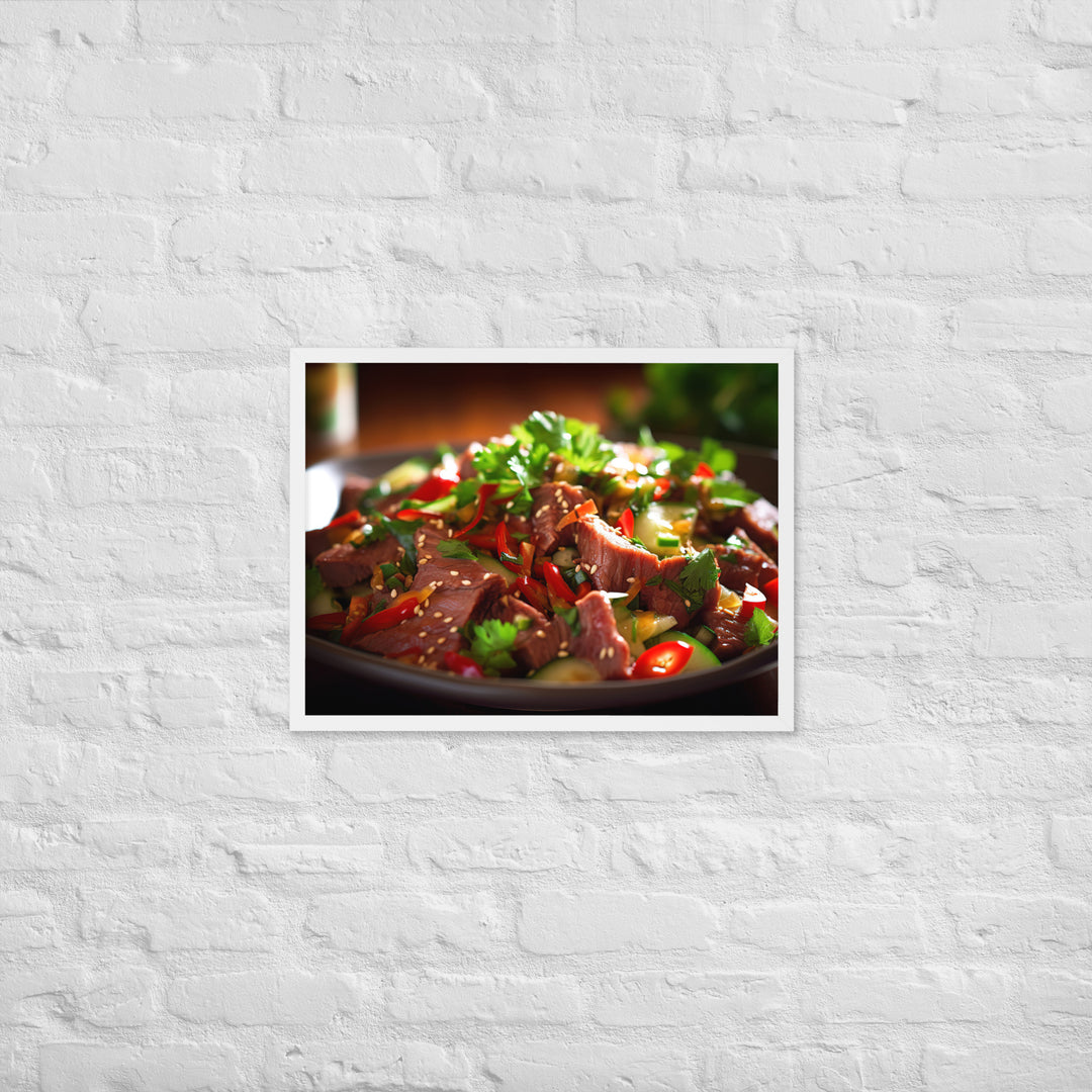 Thai Beef Salad Framed poster 🤤 from Yumify.AI