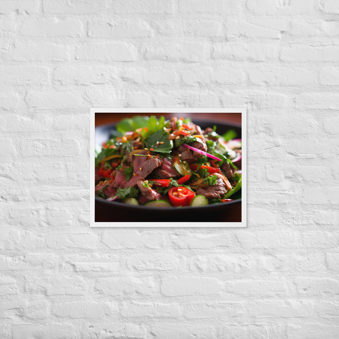 Thai Beef Salad Framed poster 🤤 from Yumify.AI