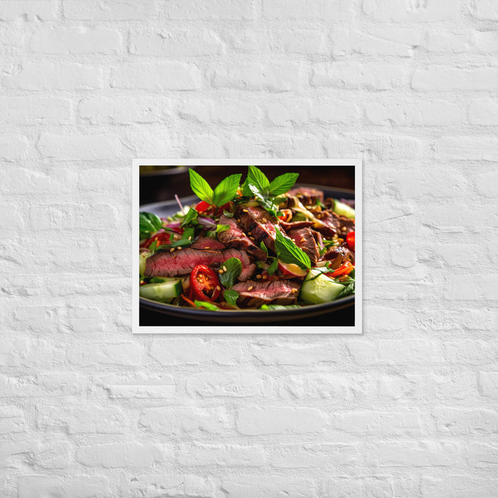 Thai Beef Salad Framed poster 🤤 from Yumify.AI