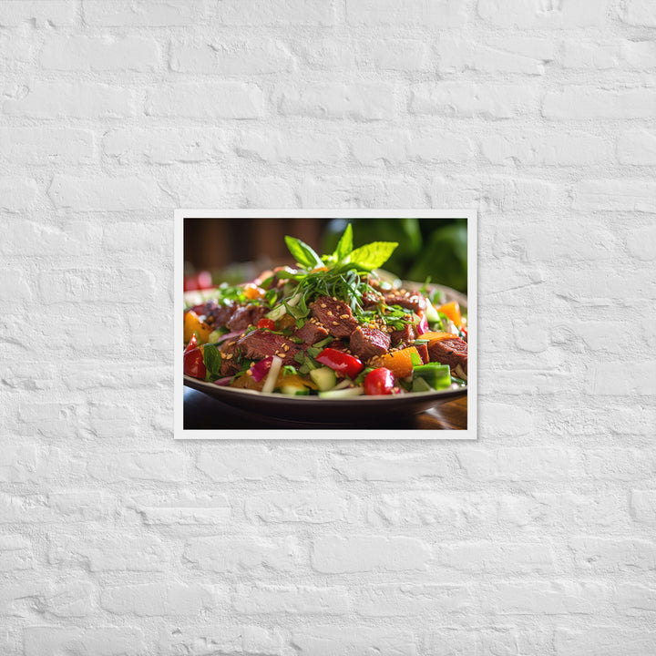 Thai Beef Salad Framed poster 🤤 from Yumify.AI