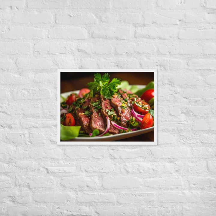 Thai Beef Salad Framed poster 🤤 from Yumify.AI