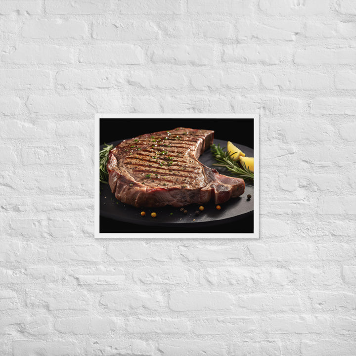 T-Bone Steak Framed poster 🤤 from Yumify.AI