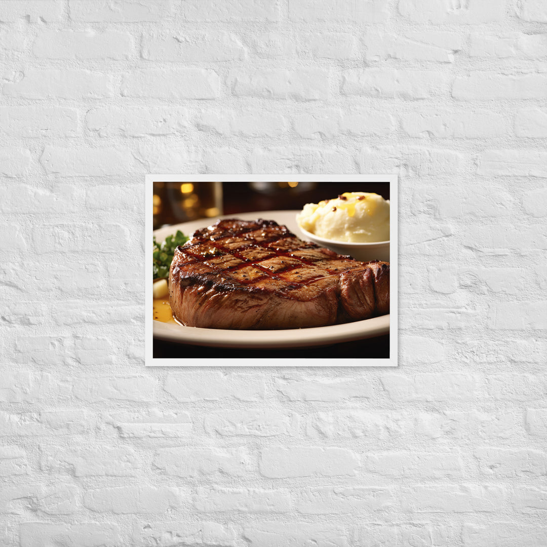 Porter house Steak Framed poster 🤤 from Yumify.AI