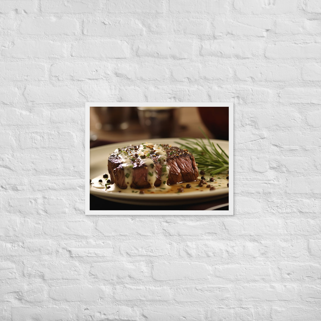 French Steak au Poivre Framed poster 🤤 from Yumify.AI