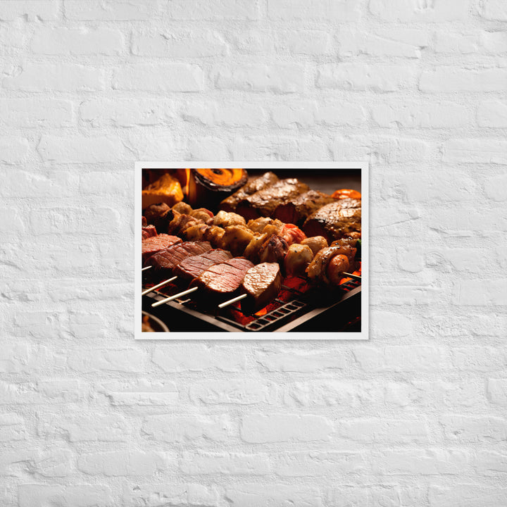 Brazilian Churrasco Framed poster 🤤 from Yumify.AI