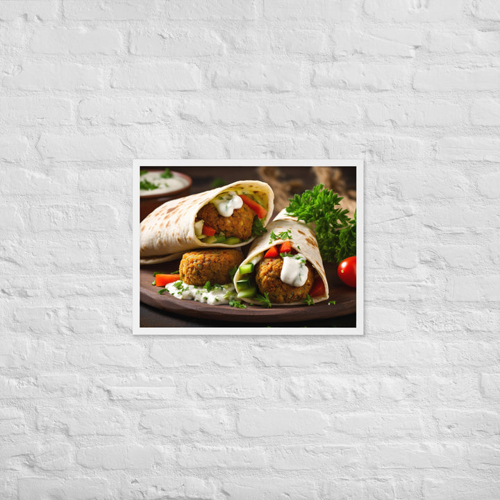 Falafel Wrap Framed poster 🤤 from Yumify.AI