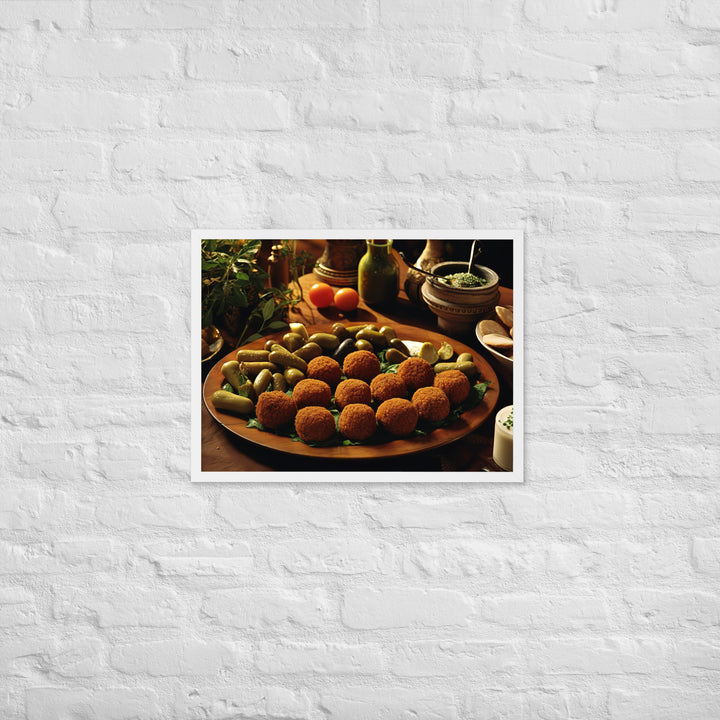 Falafel Mezze Framed poster 🤤 from Yumify.AI