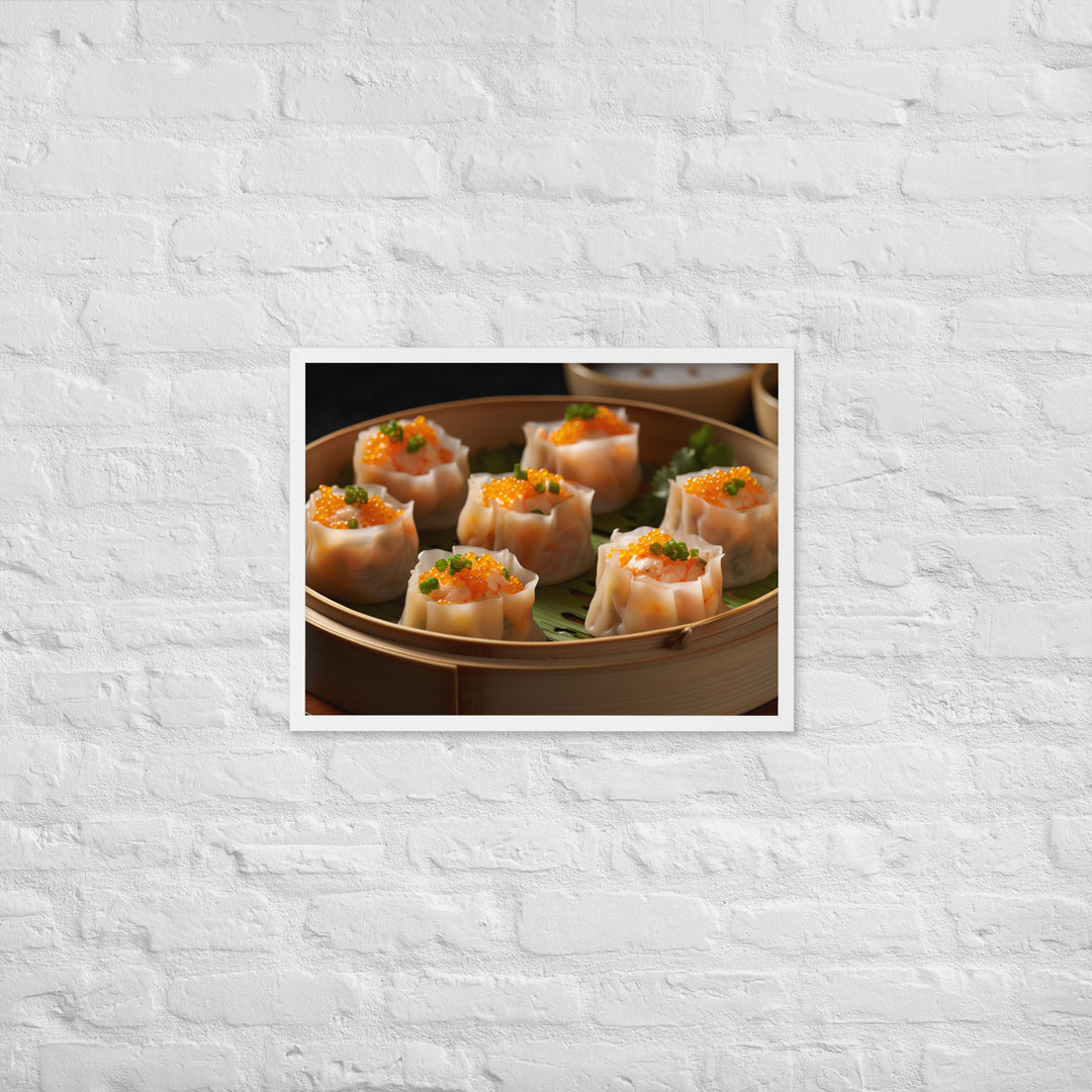 Steamed Siu Mai Framed poster 🤤 from Yumify.AI