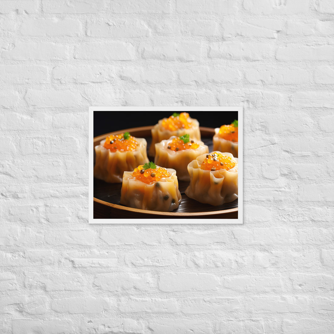 Steamed Siu Mai Framed poster 🤤 from Yumify.AI