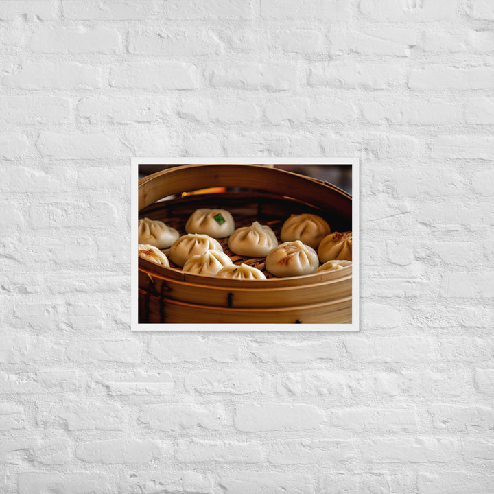 Steamed Pork Buns Framed poster 🤤 from Yumify.AI