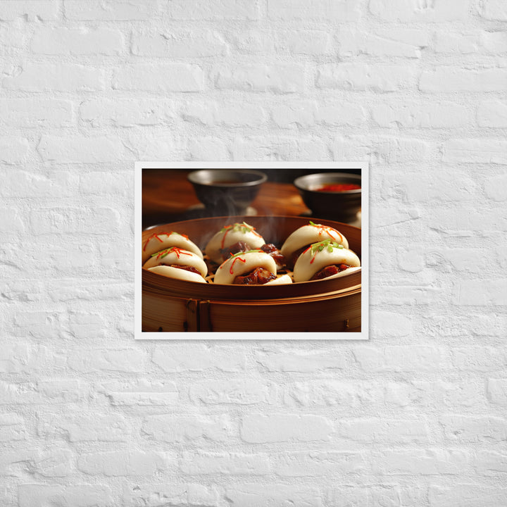 Steamed Pork Buns Framed poster 🤤 from Yumify.AI