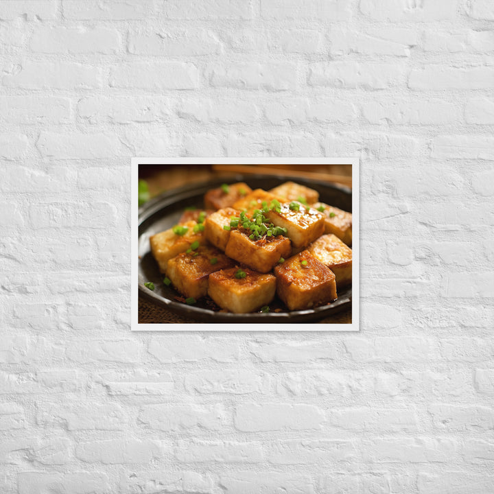 Pan Fried Turnip Cake Framed poster 🤤 from Yumify.AI