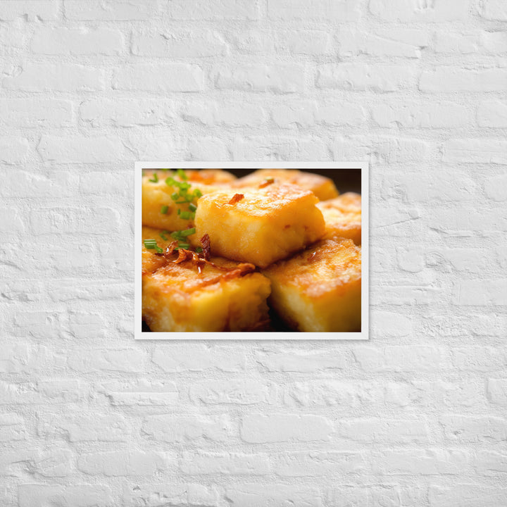 Pan Fried Turnip Cake Framed poster 🤤 from Yumify.AI