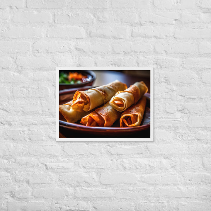 Deep Fried Spring Rolls Framed poster 🤤 from Yumify.AI