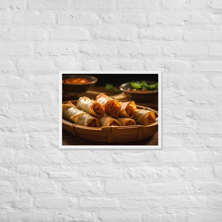 Deep Fried Spring Rolls Framed poster 🤤 from Yumify.AI