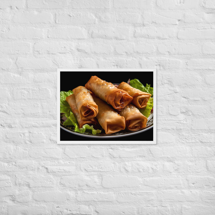 Deep Fried Spring Rolls Framed poster 🤤 from Yumify.AI