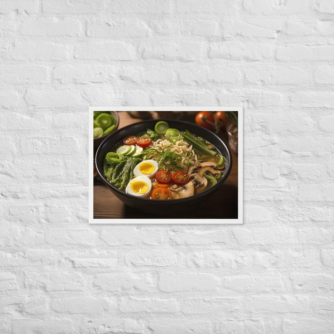 Vegetarian Ramen Framed poster 🤤 from Yumify.AI