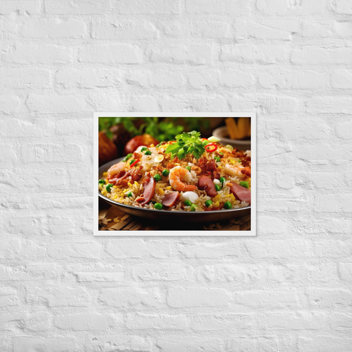 Yangzhou Fried Rice Framed poster 🤤 from Yumify.AI