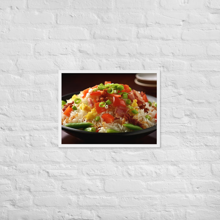 Yangzhou Fried Rice Framed poster 🤤 from Yumify.AI