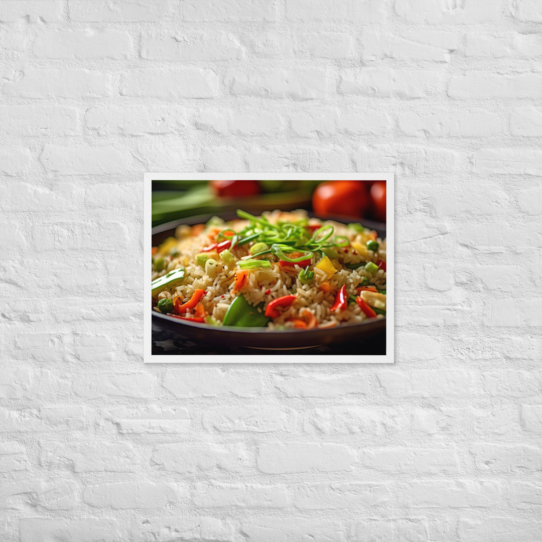 Vegetable Fried Rice Framed poster 🤤 from Yumify.AI