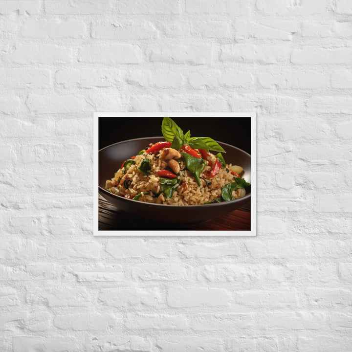 Thai Basil Fried Rice Framed poster 🤤 from Yumify.AI