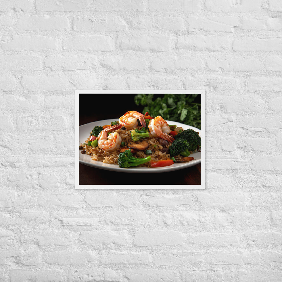 Shrimp Fried Rice Framed poster 🤤 from Yumify.AI