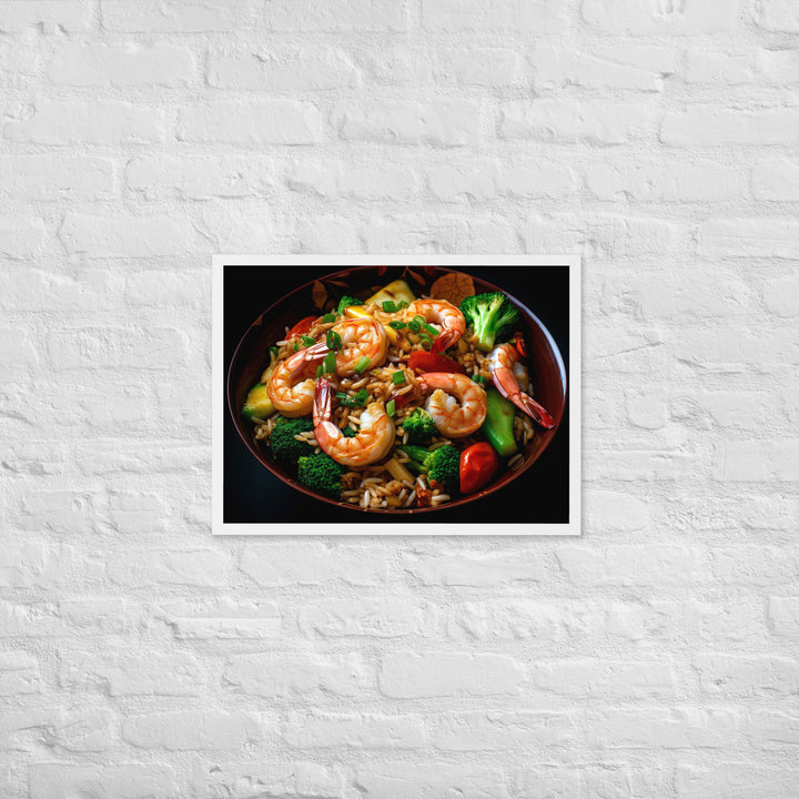 Shrimp Fried Rice Framed poster 🤤 from Yumify.AI