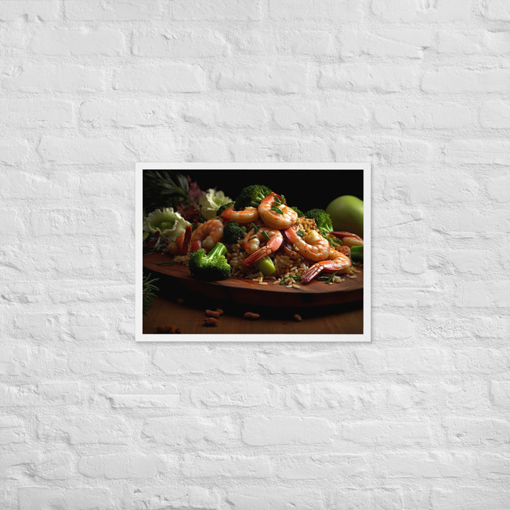 Shrimp Fried Rice Framed poster 🤤 from Yumify.AI