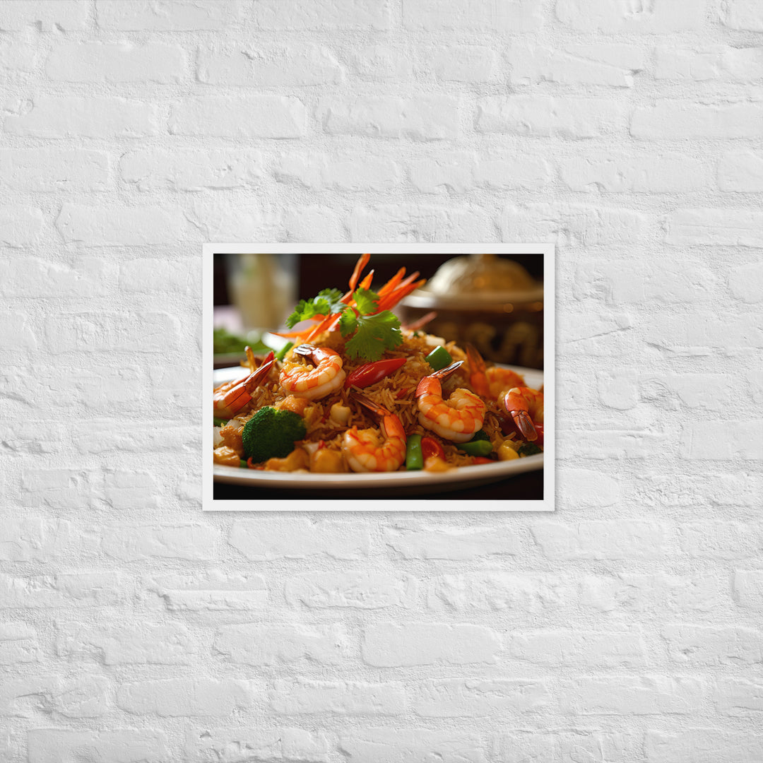 Seafood Fried Rice Framed poster 🤤 from Yumify.AI