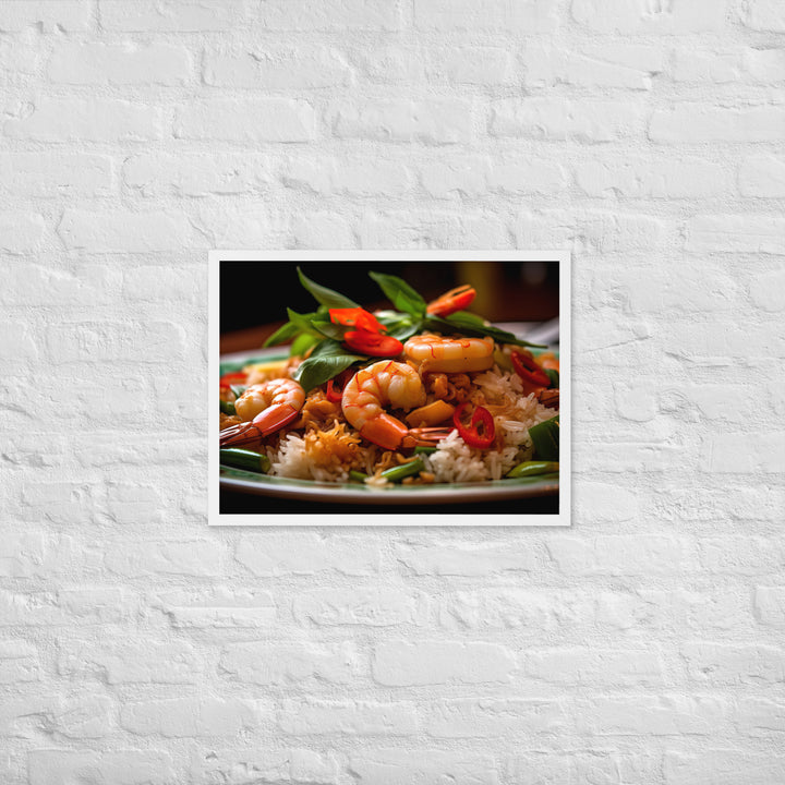 Seafood Fried Rice Framed poster 🤤 from Yumify.AI