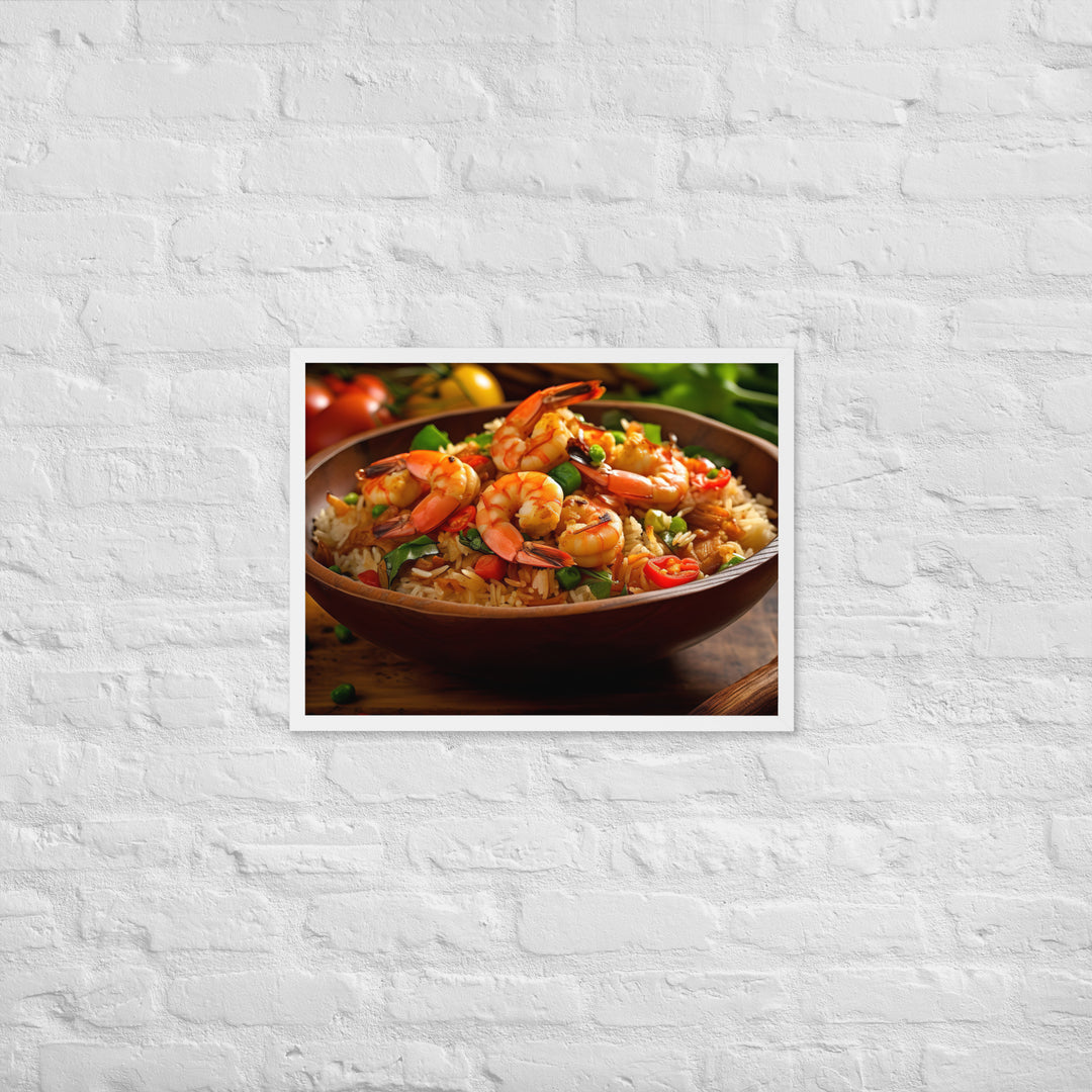 Seafood Fried Rice Framed poster 🤤 from Yumify.AI