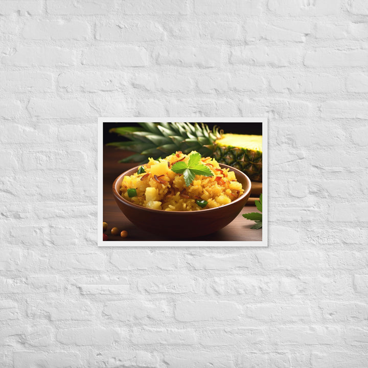 Pineapple Fried Rice Framed poster 🤤 from Yumify.AI