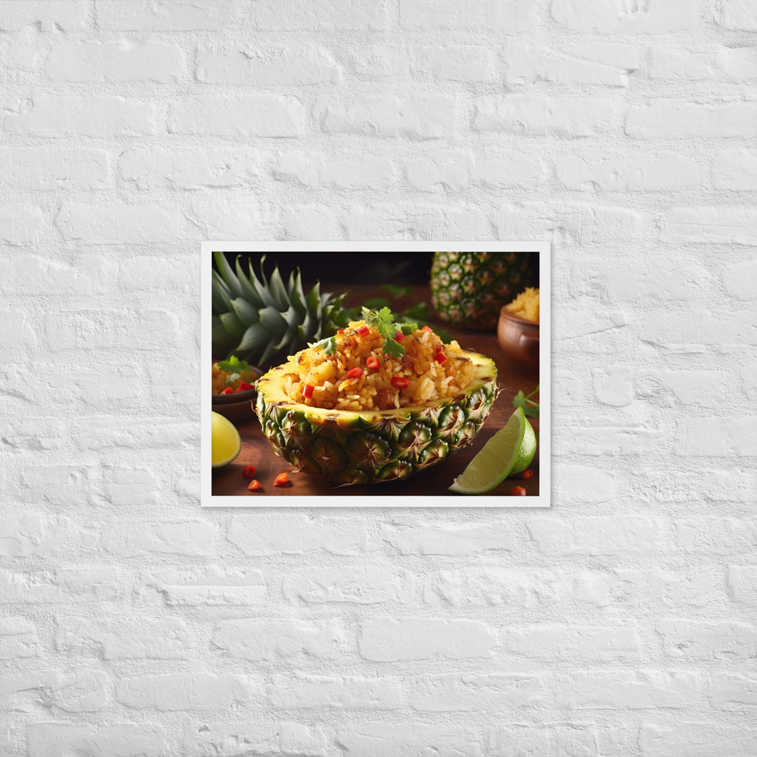 Pineapple Fried Rice Framed poster 🤤 from Yumify.AI