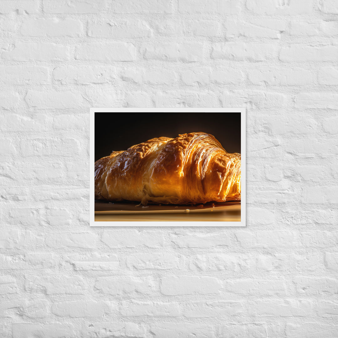 Plain Croissant Framed poster 🤤 from Yumify.AI