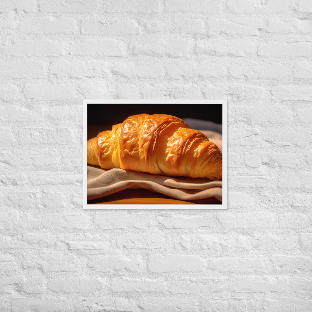 Plain Croissant Framed poster 🤤 from Yumify.AI