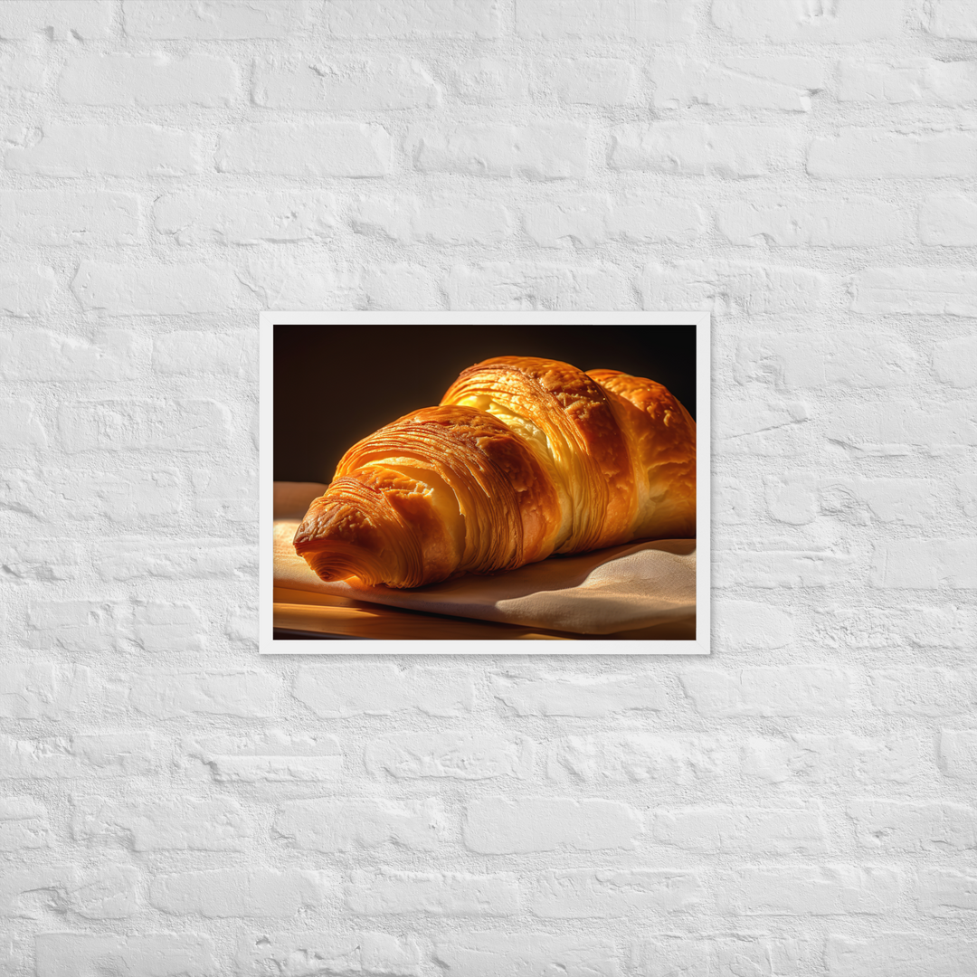 Plain Croissant Framed poster 🤤 from Yumify.AI