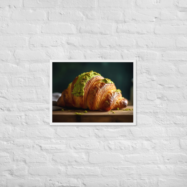 Matcha Croissant Framed poster 🤤 from Yumify.AI