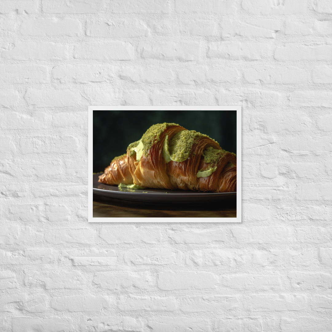 Matcha Croissant Framed poster 🤤 from Yumify.AI