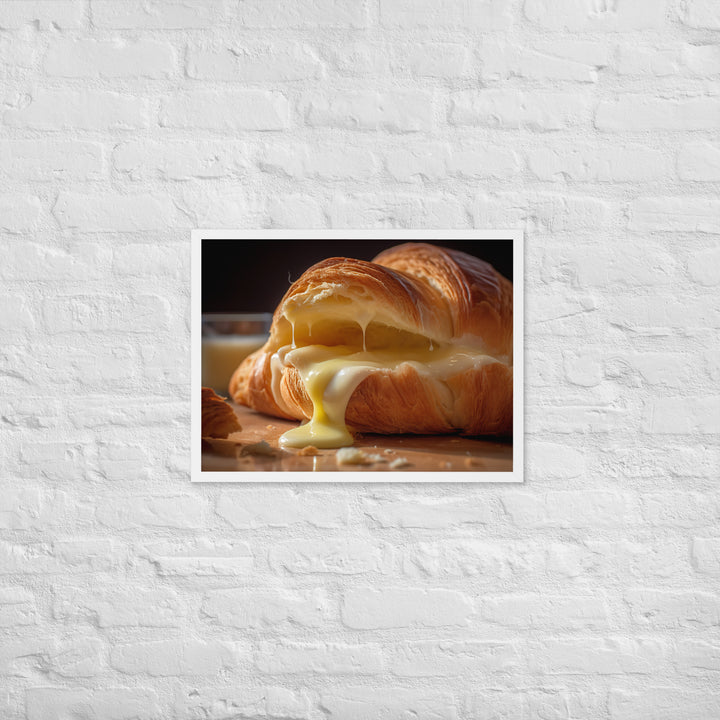 Custard filled Croissant Framed poster 🤤 from Yumify.AI