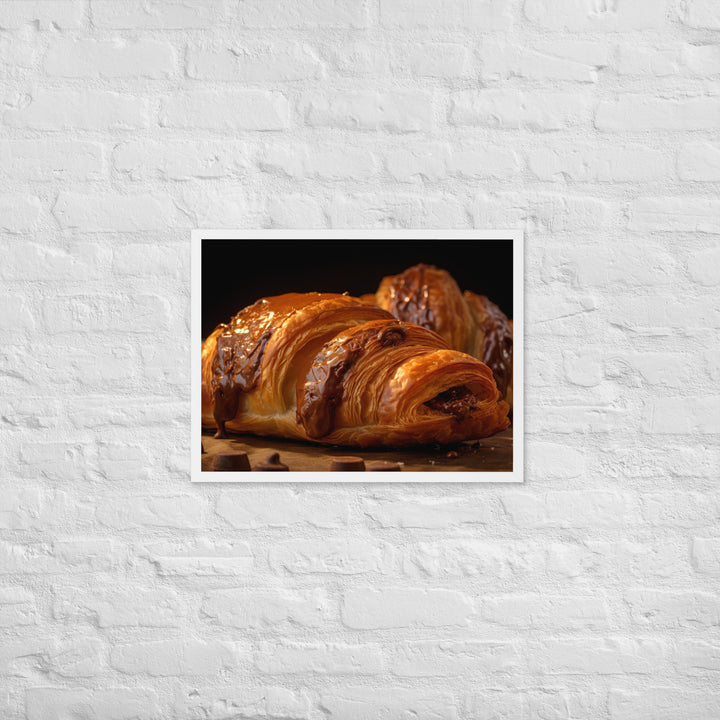 Chocolate Croissant Framed poster 🤤 from Yumify.AI