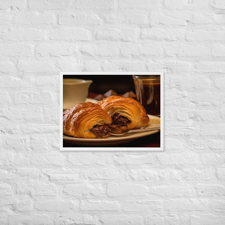 Chocolate Croissant Framed poster 🤤 from Yumify.AI