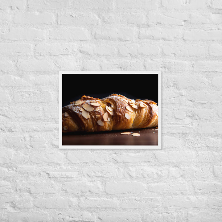 Almond Croissant Framed poster 🤤 from Yumify.AI