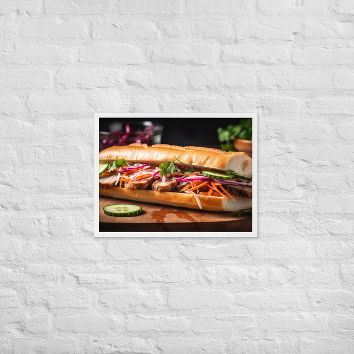 Grilled Pork and Pickled Vegetables Framed poster 🤤 from Yumify.AI