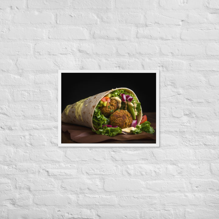 Spicy Falafel Wrap Framed poster 🤤 from Yumify.AI