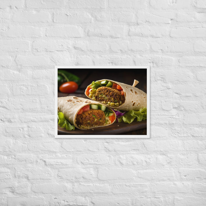 Spicy Falafel Wrap Framed poster 🤤 from Yumify.AI